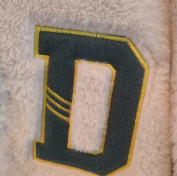 THESTYLE Designer Jacket. Embroider Patches Fur Outside Suede Inside Thick Heavy - Picture 5 of 11